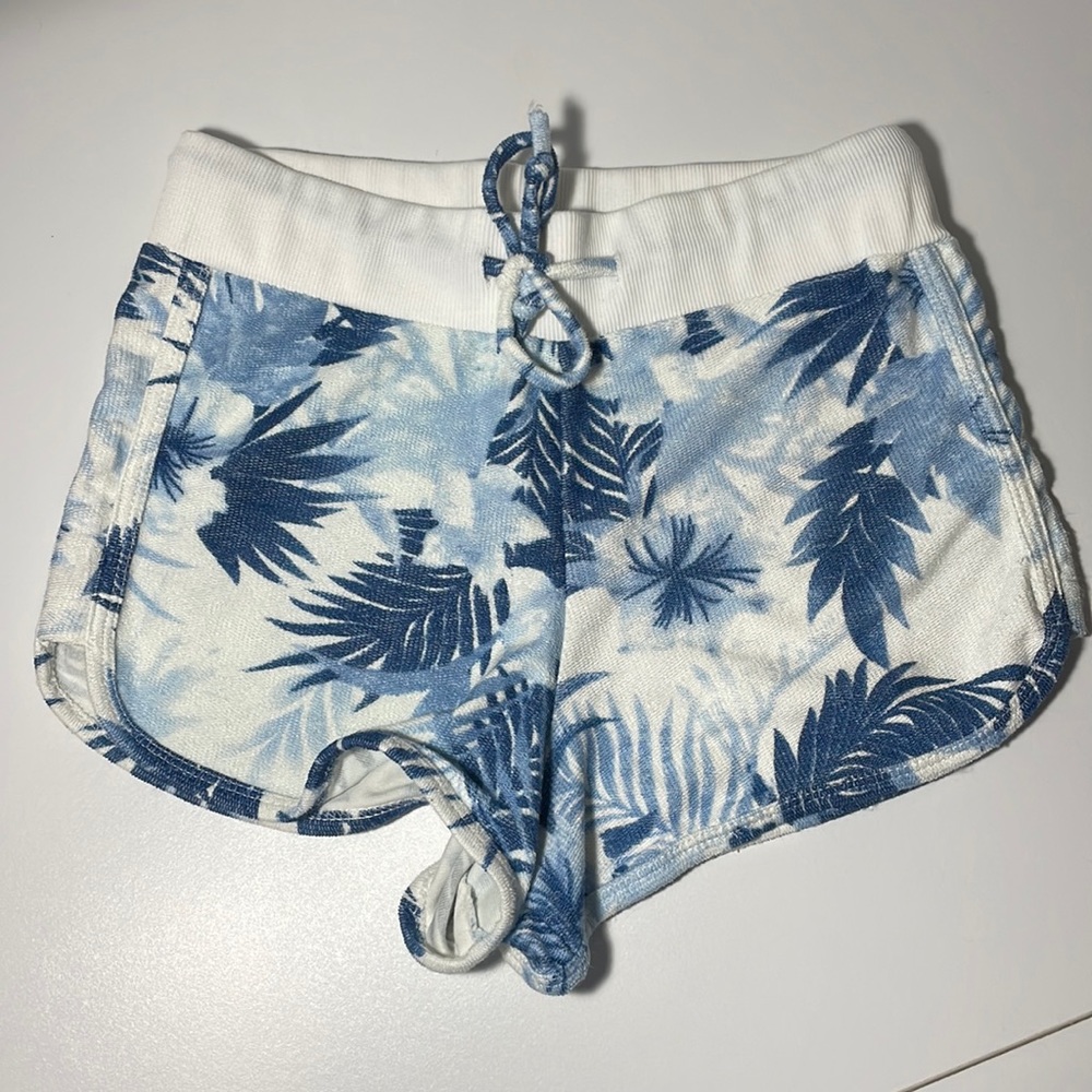 Blue flowered shorts